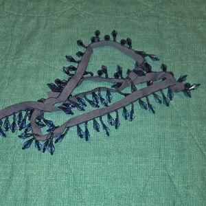 Beautiful Vintage Purple Beaded Fringe TRIM 30in